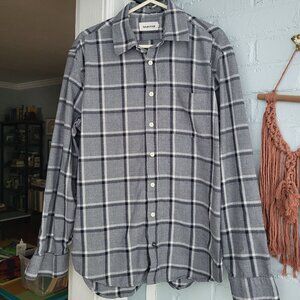 Size 40 (Medium) Taylor Stitch Grey Plaid Button-Down Shirt